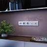 Розетка с заземлением, шторками и USBх2 серебряный W1171506 - фото 4