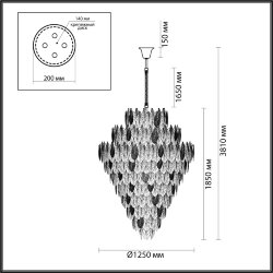 Люстра «ODEON LIGHT» 5052/86, серия: LACE (крепление на планке)