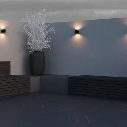 Настенный светильник (бра) Orbit 3000К 6Вт IP 54 (Черный)