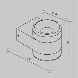 Настенный светильник (бра) Orbit 3000К 6Вт IP 54 (Черный)