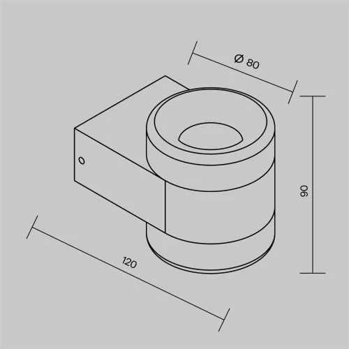 Настенный светильник (бра) Orbit 3000К 6Вт IP 54 (Черный) - фото 4