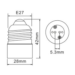 LH27-MR16 Переходник с цоколя Е27 на MR16, Материал корпуса керамика