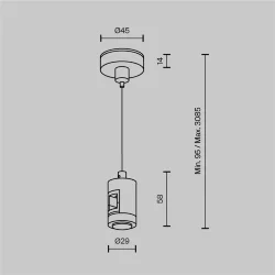 Подвес тросовый Hang одинарный Flarity латунь (Латунь)