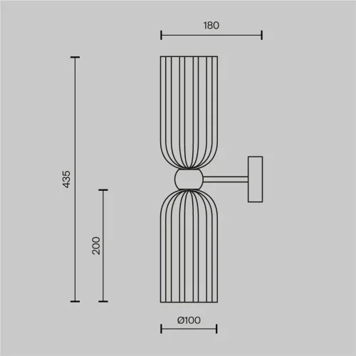 Настенный светильник (бра) Antic E14х2 (Золото) - фото 3