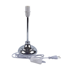 UML-B309 E14 CHROME-DARK BLUE Светильник настольный декоративный под лампу Е14, 40W, Механический выключатель, Хром-Темно-синий