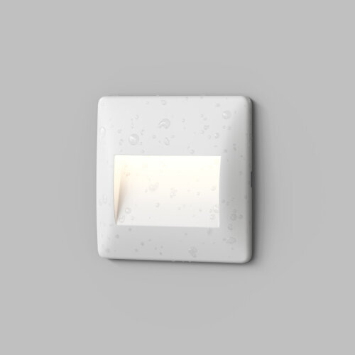 Светильник встраиваемый в стену HELM, IP65, LED 3000K, 2.5 Вт, белый, пластик.