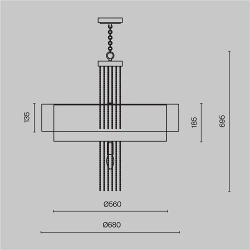 Подвесной светильник Impressive E14х5 (Золото) - фото