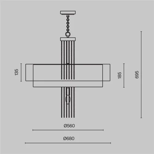 Подвесной светильник Impressive E14х5 (Золото) - фото 2