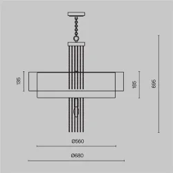 Подвесной светильник Impressive E14х5 (Золото)