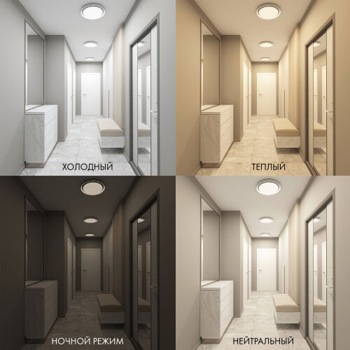 DK6516-WH Накладной светильник со встроенным светодиодом, 50W, IP 20, 3000K - 6500K, управление пульт Д/У (в комплекте) и Wi-Fi 2,4 Ггц. Эко система Smart Life, Яндекс.Алиса, белый, металл, полимер. Фото 5