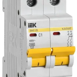 Выключатель автоматический модульный 2п C 1А 4.5кА ВА47-29 KARAT IEK MVA20-2-001-C