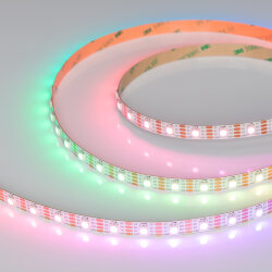 Светодиодная лента SPI-В60-10mm 5V RGB-РХ1-ВРТ (12 W/m, IP20, 5060, 5m) (Arlight, бегущий огонь) 037855