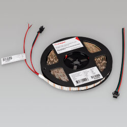 Светодиодная лента SPI-В60-10mm 5V RGB-РХ1-ВРТ (12 W/m, IP20, 5060, 5m) (Arlight, бегущий огонь) 037855