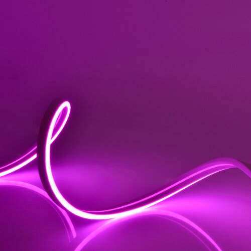 ULS-N01-2835-120LED-m-6mm-IP67-DC12V-9W-m-5M-PURPLE Гибкая светодиодная лента, NEON, Катушка 5м, в блистере, Фиолетовый свет - фото 1