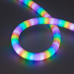 Светодиодная лента герметичная SPI MOONLIGHT-BLACK-ТОР-G180-D25mm 12V RGB-РХ2 (21.6 W/m, IP65, 5m, wire х1) (Arlight, Вывод прямой, 3 года) 044932