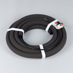 Светодиодная лента герметичная SPI MOONLIGHT-BLACK-ТОР-G180-D25mm 12V RGB-РХ2 (21.6 W/m, IP65, 5m, wire х1) (Arlight, Вывод прямой, 3 года) 044932