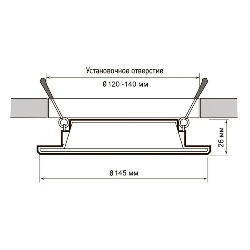 Светильник светодиодный PLED DL7 12Вт 6500К IP54 1020лм WH встраив. бел. Pro JazzWay 5069084 - фото 6
