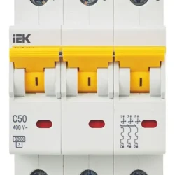 Выключатель автоматический модульный 3п C 50А 6кА ВА47-60M KARAT IEK MVA31-3-050-C