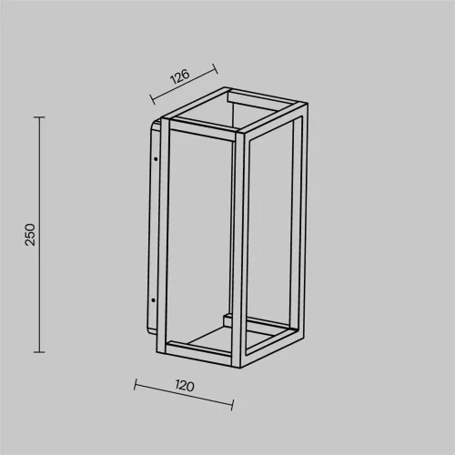 Настенный светильник Фрейм / Frame 3000K 12Вт IP 65 (Черный) O527WL-L12B3K - фото 7
