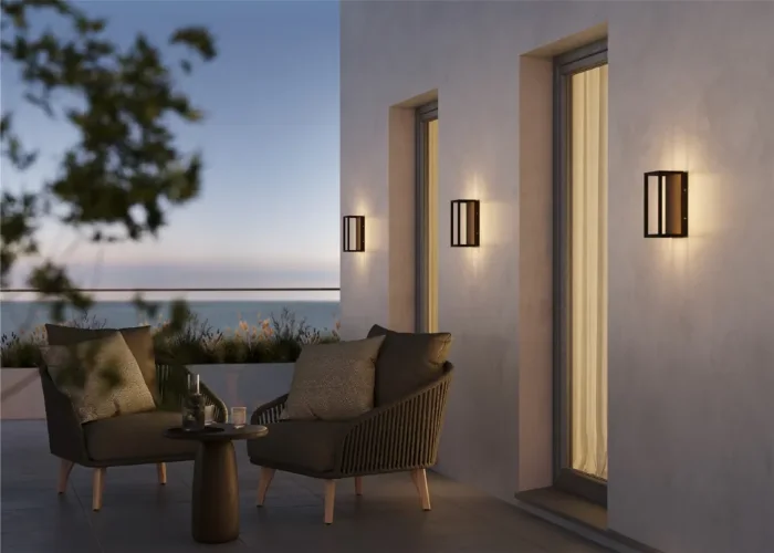 Настенный светильник Фрейм / Frame 3000K 12Вт IP 65 (Черный) O527WL-L12B3K - фото 9