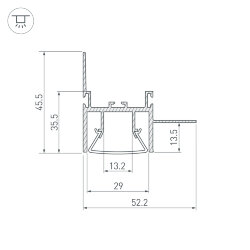 Профиль FOLED-WALL-2000 (Arlight, Алюминий)