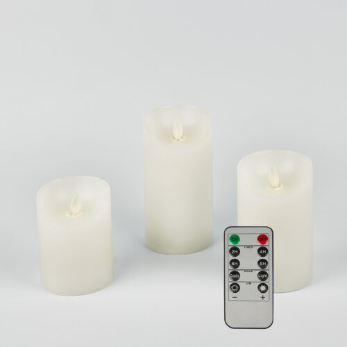 ULD-F055 WARM WHITE RC CANDLE SET3 Фигура светодиодная Свеча на батарейках 2AA не в-к, в составе набора из 3 штук, Диммируемые, 1 светодиод, Теплый белый свет, Пульт ДУ в-к, TM Uniel - фото 2