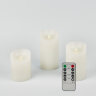 ULD-F055 WARM WHITE RC CANDLE SET3 Фигура светодиодная Свеча на батарейках 2AA не в-к, в составе набора из 3 штук, Диммируемые, 1 светодиод, Теплый белый свет, Пульт ДУ в-к, TM Uniel - фото 2