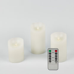 ULD-F055 WARM WHITE RC CANDLE SET3 Фигура светодиодная Свеча на батарейках 2AA не в-к, в составе набора из 3 штук, Диммируемые, 1 светодиод, Теплый белый свет, Пульт ДУ в-к, TM Uniel