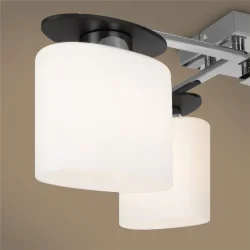 Светильники серии выполнены в современном стиле, арматура сделана из металла, а плафоны – из матового стекла. Благодаря своей небольшой высоте светильники Bice подходят для невысоких помещений. (Хром)