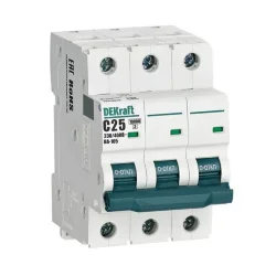 Выключатель автоматический модульный 3п C 25А 10кА ВА-105 DEKraft 13179DEK