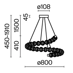Подвесной светильник Amulet 3000К 40Вт (Золото)
