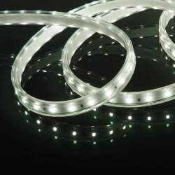 Светодиодная лента 220 В 8 Вт/м 60 Led/м 2835 IP65, холодный белый 6500K, 50 м Лента светодиодная 220V 8W 60Led 2835 IP65 холодный белый, 50 м