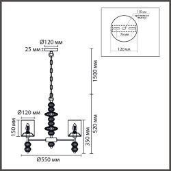 Люстра «LUMION» 8337/6, серия: ILMIRA (крепление на планке) - -