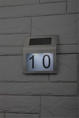 Номер дома ERAFS048-09 2LED с подсветкой солнечная батарея ЭРА Б0044249 - фото