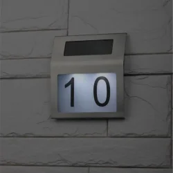 Номер дома ERAFS048-09 2LED с подсветкой солнечная батарея ЭРА Б0044249