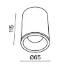 Потолочный светильник Зум / Zoom 1*GU10 10 Вт IP 54 (Черный) C029CL-01-S-B - фото 2