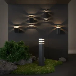 Настенный уличный светильник 1449 Techno  черный IP54 Techno 1449 черный (032628)