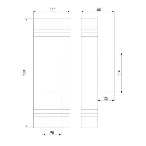 Настенный уличный светильник 1449 Techno  черный IP54 Techno 1449 черный - фото 4