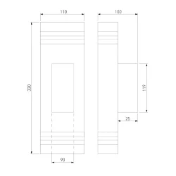 Настенный уличный светильник 1449 Techno  черный IP54 Techno 1449 черный (032628)