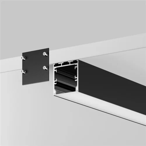 Алюминиевый профиль накладной-подвесной 35x35 (Черный, 2 м), ALM-3535BT-B-2M 633003 (Черный) - фото 4