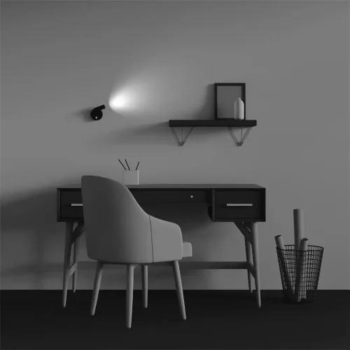 Настенный светильник (бра) Твист / Twist 3000К 3Вт (Черный) C079WL-L3B3K - фото 5