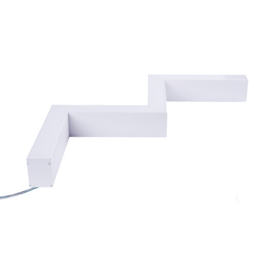 ULO-K19A 30W-4000K-Z30-120 IP40 WHITE Светильник линейный светодиодный подвесной, Зигзагообразный, профиль 50х70мм, Белый свет 4000K, 3000Лм, Алюминий, Цвет белый, TM Uniel - фото 3