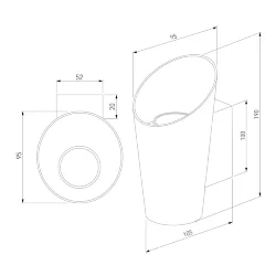 Уличный настенный светодиодный светильник Tronc IP54 1539 TECHNO LED белый (053447)