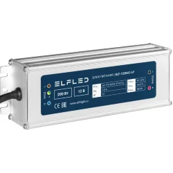Блок питания герметичный компактный ELF, 12В, 200Вт, металл, IP67