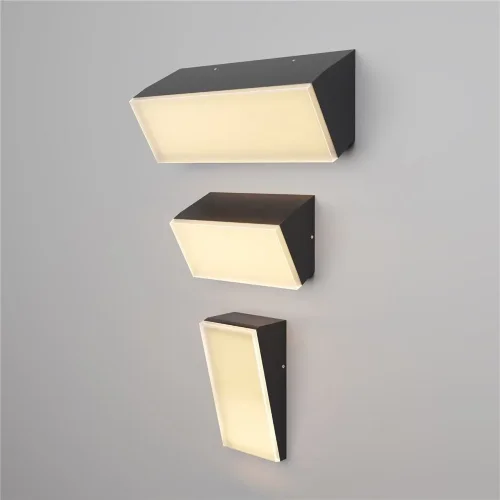 Настенный светильник (бра) Brick 3000K 10Вт IP 54 (Графит) - фото 12