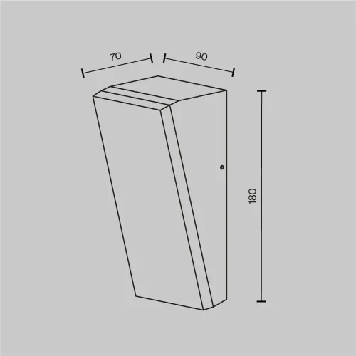 Настенный светильник (бра) Brick 3000K 10Вт IP 54 (Графит) - фото 14