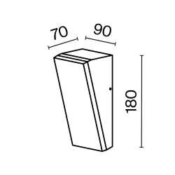Настенный светильник (бра) Блок / Brick 3000K 10Вт IP 54 (Графит) O436WL-L10GF3K1
