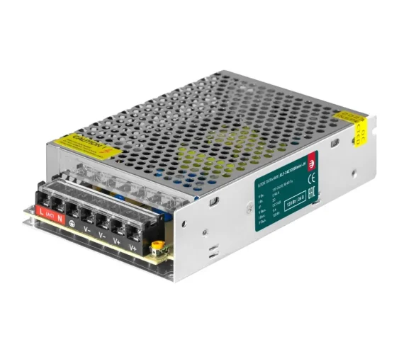 Блок питания интерьерный ELF, 24В, 120Вт, компактный металлический перфорированный корпус (JH) - фото