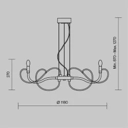 Подвесной светильник Atlanta E14х9 (Прозрачный)