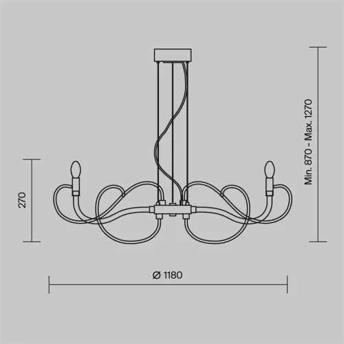 Подвесной светильник Atlanta E14х9 (Прозрачный) - фото 2